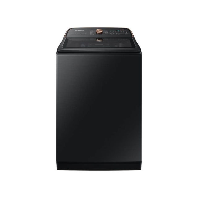 Samsung - Smart Top Load Washer with Auto Dispense System and Super Speed, 5.5 cu-ft - Brushed Black