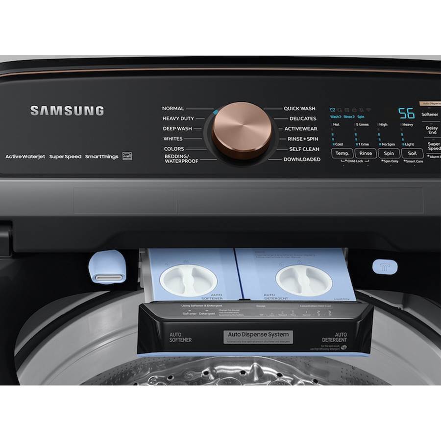 Smart Top Load Washer with Auto Dispense System and Super Speed, 5.5 cu-ft
