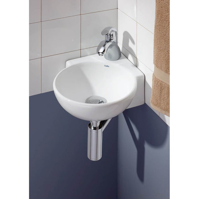 Cheviot Products - CORNER Wall-Mount/Vessel Sink - White