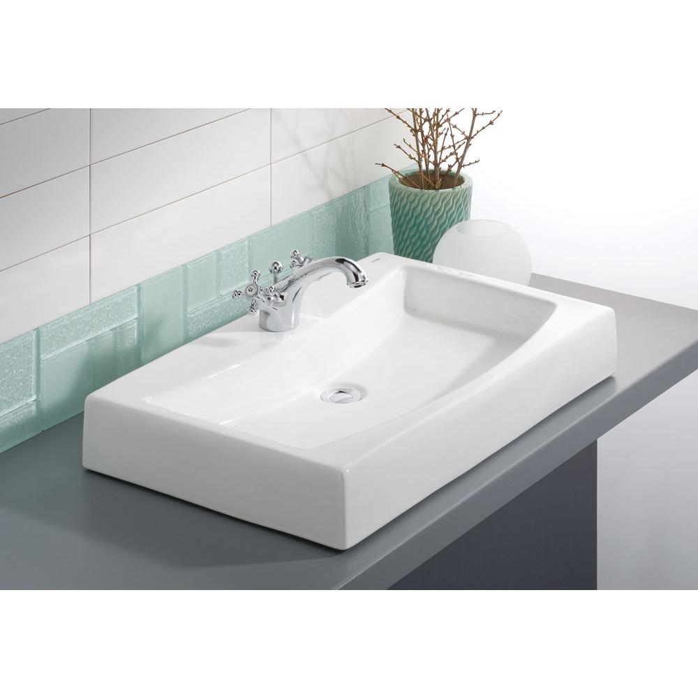 Cheviot Products - Mediterranean  Vessel Sink, White, 8'' Drilling - White
