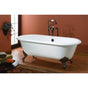 Cheviot Products - Regal Tub, 70'', White, Flat, Brushed Nickel Feet