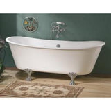 Cheviot Products - WINCHESTER Cast Iron Bathtub - White Interior with Custom Colour Exterior and Brushed Nickel Feet