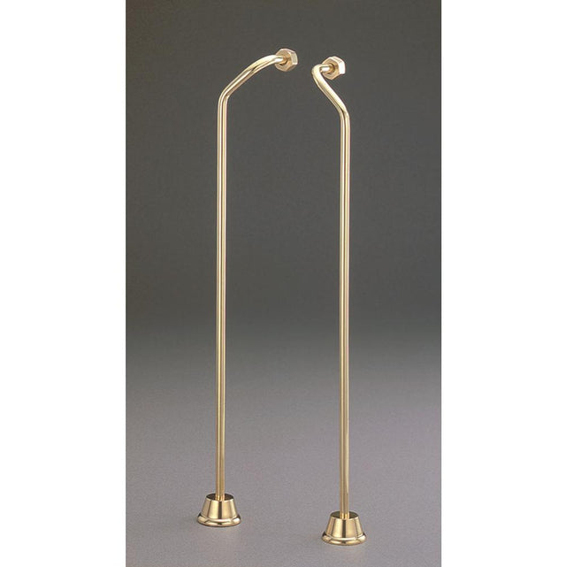 Cheviot Products - Offset Water Supply Lines for Tub Wall Mount Faucets - Polished Brass