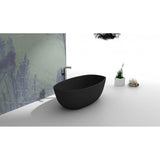 Cheviot Products - GIORGIO Solid Surface Bathtub - Matte Black Interior with Matte Black Exterior