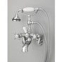 Cheviot Products - 5100 SERIES Wall-Mount Tub Filler - Cross Handles - Porcelain Accents - Polished Nickel
