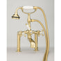 Cheviot Products - 5100 SERIES Extra-Tall Deck-Mount Tub Filler - Cross Handles - Porcelain Accents - Polished Nickel
