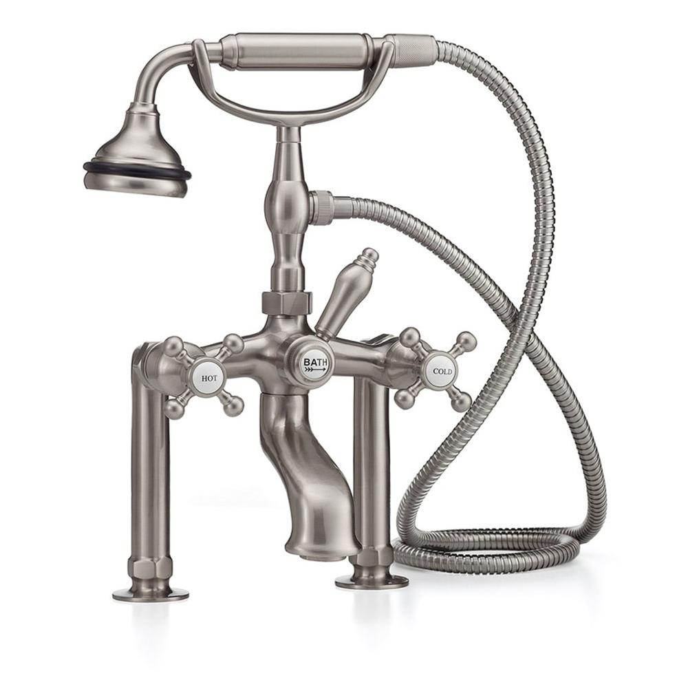 Cheviot Products - 5100 SERIES Extra-Tall Deck-Mount Tub Filler - Lever Handles - Metal Accents - Antique Bronze