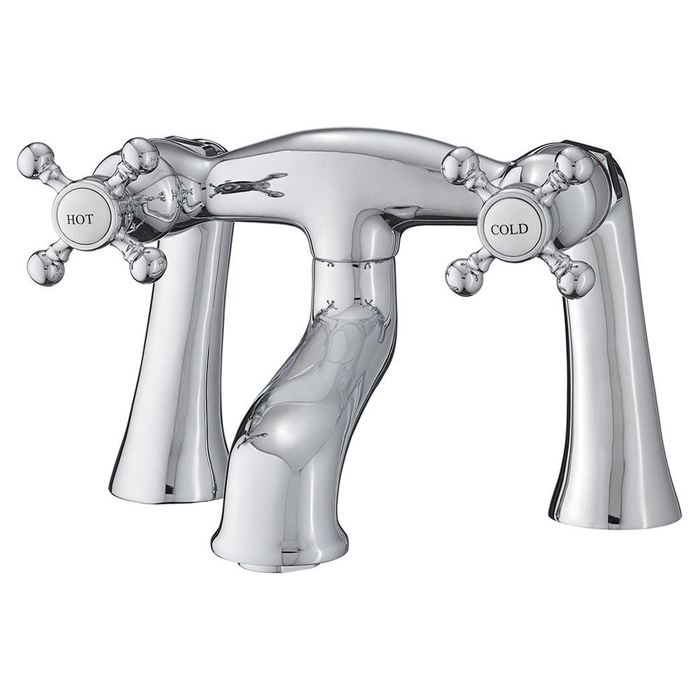 Cheviot Products - 5100 SERIES Basic Offset Deck-Mount Tub Filler - Cross Handles - Chrome