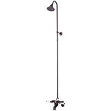 Cheviot Products - 5100 SERIES Tub Filler with Overhead Shower - Lever Handles - Antique Bronze