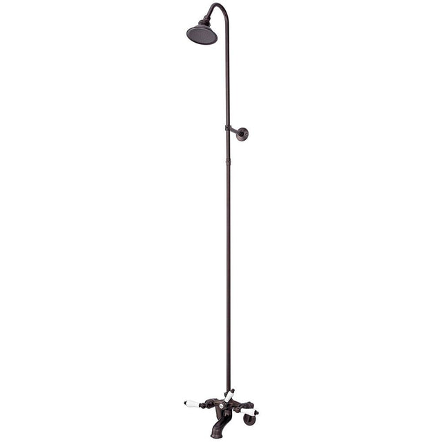 Cheviot Products - 5100 SERIES Tub Filler with Overhead Shower - Lever Handles - Antique Bronze
