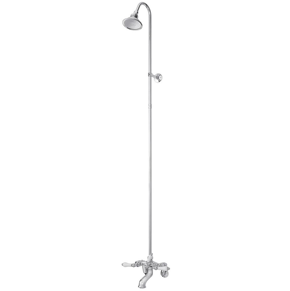 Cheviot Products - 5100 SERIES Tub Filler with Overhead Shower - Lever Handles - Chrome