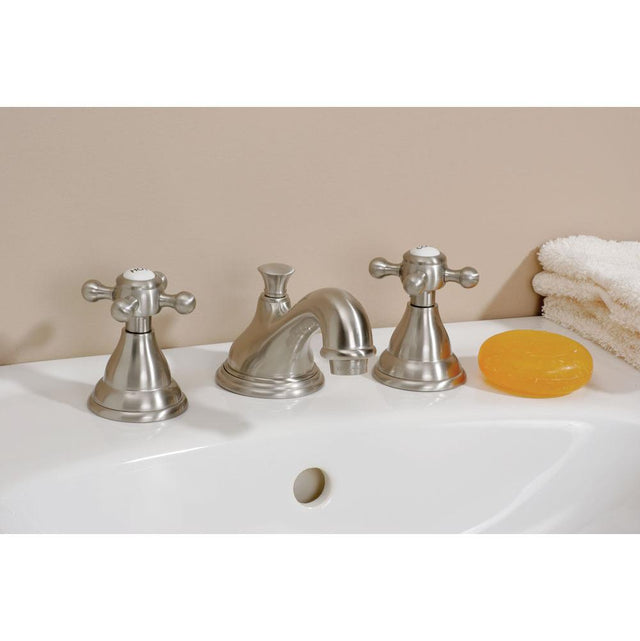 Cheviot Products - WIDESPREAD Sink Faucet - Cross Handles - Chrome
