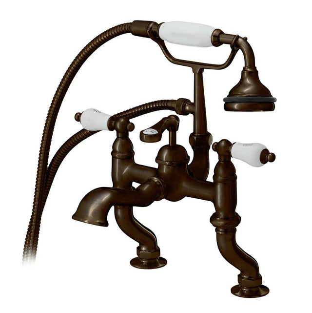 Cheviot Products - Variable-Spread Deck-Mount Tub Filler - Antique Bronze