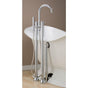 Cheviot Products - CONTEMPORARY Dual-Post Free-Standing Tub Filler - Polished Nickel