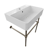 Cheviot Products - NUO 2 Console - White, Brushed Nickel