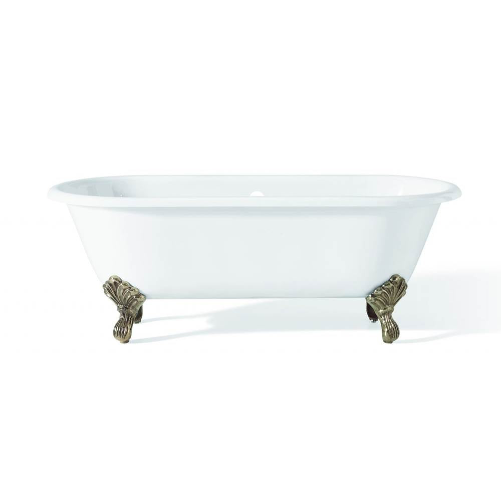 REGAL Cast Iron Bathtub with Continuous Rolled Rim and Shaughnessy Feet