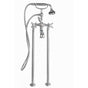 Cheviot Products - 5100 SERIES Free-Standing Tub Filler - Cross Handles - Metal Accents - Brushed Nickel