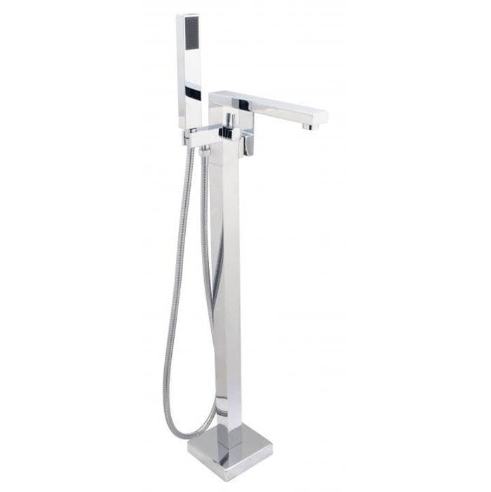 Cheviot Products - SQUARE Free-Standing Tub Filler - Polished Nickel