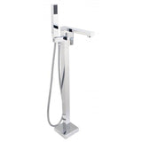 Cheviot Products - SQUARE Free-Standing Tub Filler - Polished Nickel