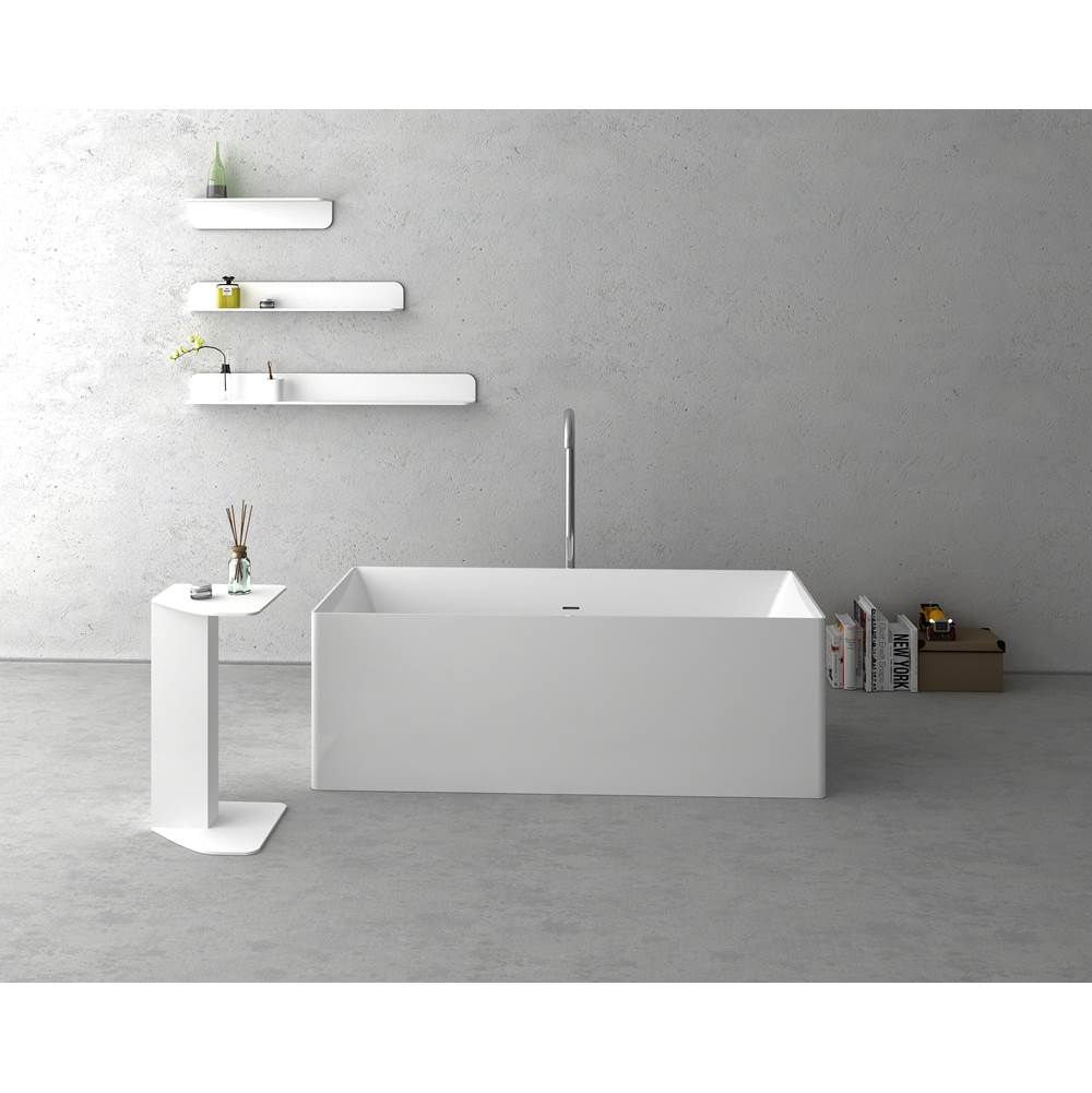 Cheviot Products - NAVONA Solid Surface Bathtub - White Interior with White Exterior