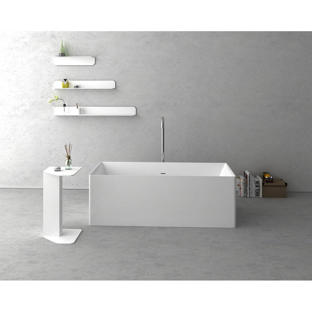 Cheviot Products - NAVONA Solid Surface Bathtub - White Interior with White Exterior