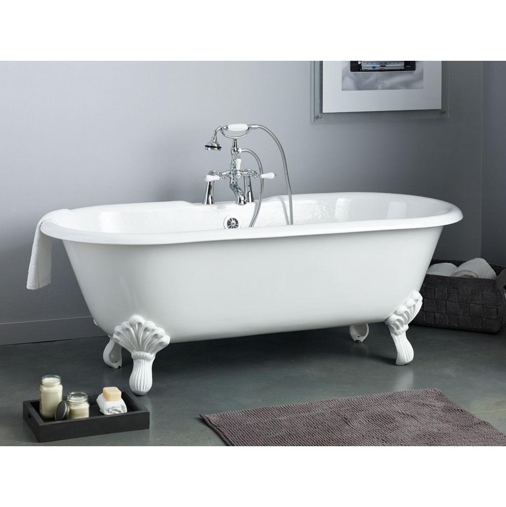 Cheviot Products - Regal Tub, 61'', White In, Custom Out, Flat, Chrome Shaughnessy Feet - Chrome