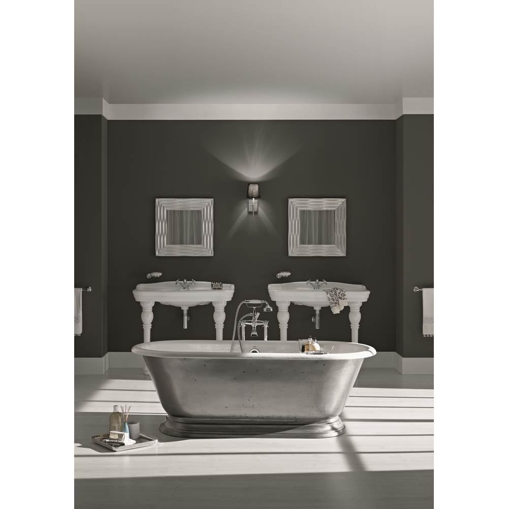 Cheviot Products - SANDRINGHAM Cast Iron Bathtub with Burnished Exterior - Biscuit Interior with Custom Colour Exterior