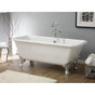 Cheviot Products - SPENCER Cast Iron Bathtub - White Interior with White Exterior and White Feet