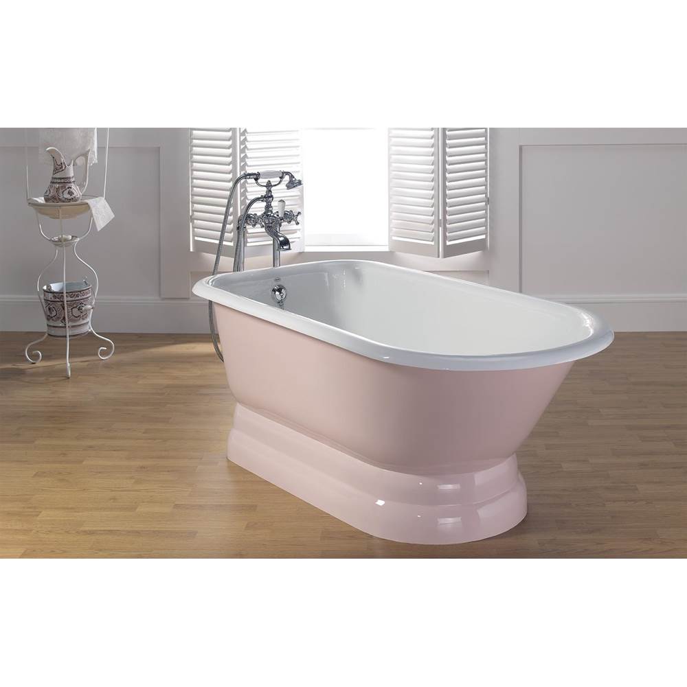 Cheviot Products - Trad Tub W/ Ped, 68'', White, Wall Holes - White Interior with White Exterior