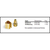 Colonial Bronze - 0.5625'' diameter Brass Shutter Holder Bullet Clip for Masonry Installation hand finished in Burnished Brass - Burnished Brass