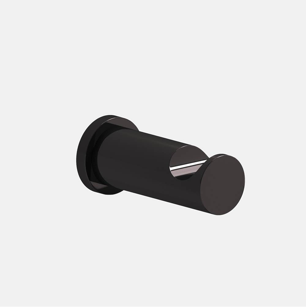 Colonial Bronze - 1'' diameter Round Hook hand finished in Satin Black and Satin Black - Satin Black,Satin Black