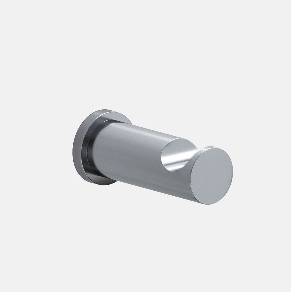 Colonial Bronze - 1'' diameter Round Hook hand finished in Satin Chrome and Satin Chrome - Satin Chrome,Satin Chrome