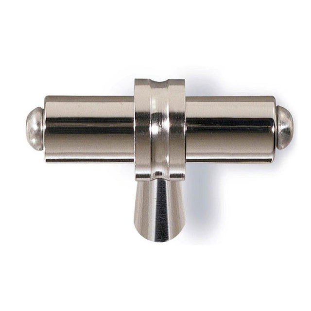 Colonial Bronze - 1.4375'' overall, 0.375'' diameter Round, collared T Cabinet Knob with tapered post hand finished in Matte Satin Brass and Matte Satin Brass - Matte Satin Brass,Matte Satin Brass