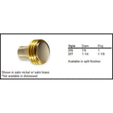 Colonial Bronze - 0.875'' diameter Round Cabinet Knob hand finished in Matte Antique Satin Brass and Matte Antique Satin Brass - Matte Antique Satin Brass,Matte Antique Satin Brass
