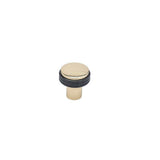 Colonial Bronze - 1.25'' diameter Round Cabinet Knob, Back-to-Back Shower Door Knob Kit hand finished in Matte Satin Black and Satin Bronze - Matte Satin Black,Satin Bronze