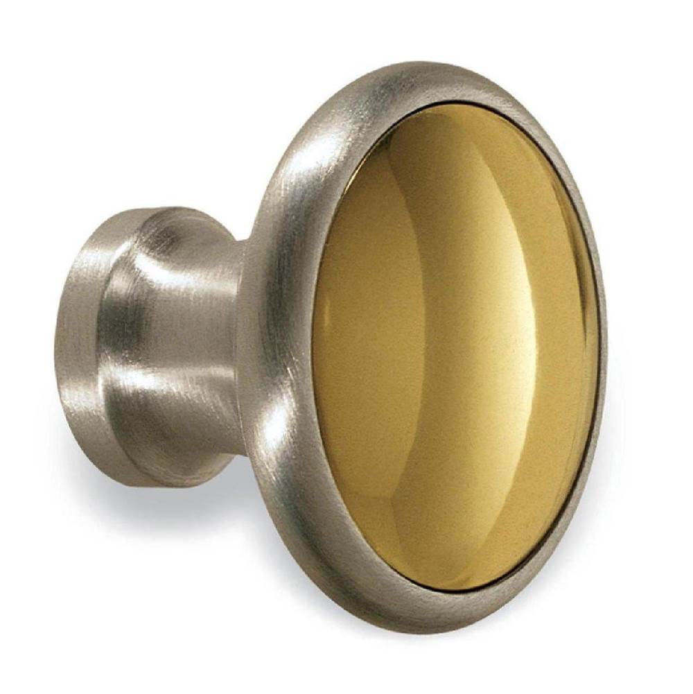 Colonial Bronze - 1.25'' diameter Round Cabinet Knob, Back-to-Back Shower Door Knob Kit hand finished in Matte Oil Rubbed Bronze and Nickel Stainless - Matte Oil Rubbed Bronze,Nickel Stainless