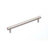 Colonial Bronze - 6'' center-to-center, 7'' overall, 0.5'' diameter Round, grooved Cabinet Pull, Door Pull with straight posts hand finished in Heritage Bronze - Heritage Bronze