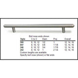 Colonial Bronze - 3'' center-to-center, 4'' overall, 0.5'' diameter Round Cabinet Pull with straight posts hand finished in Matte Satin Brass - Matte Satin Brass