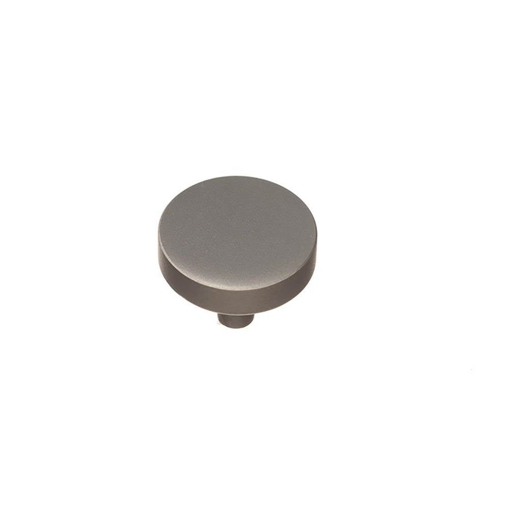 Colonial Bronze - 1.5'' diameter Round Cabinet Knob with straight post hand finished in Matte Satin Copper - Matte Satin Copper