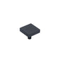 Colonial Bronze - 1.5'' Square Cabinet Knob with straight post hand finished in Matte Satin Brass - Matte Satin Brass