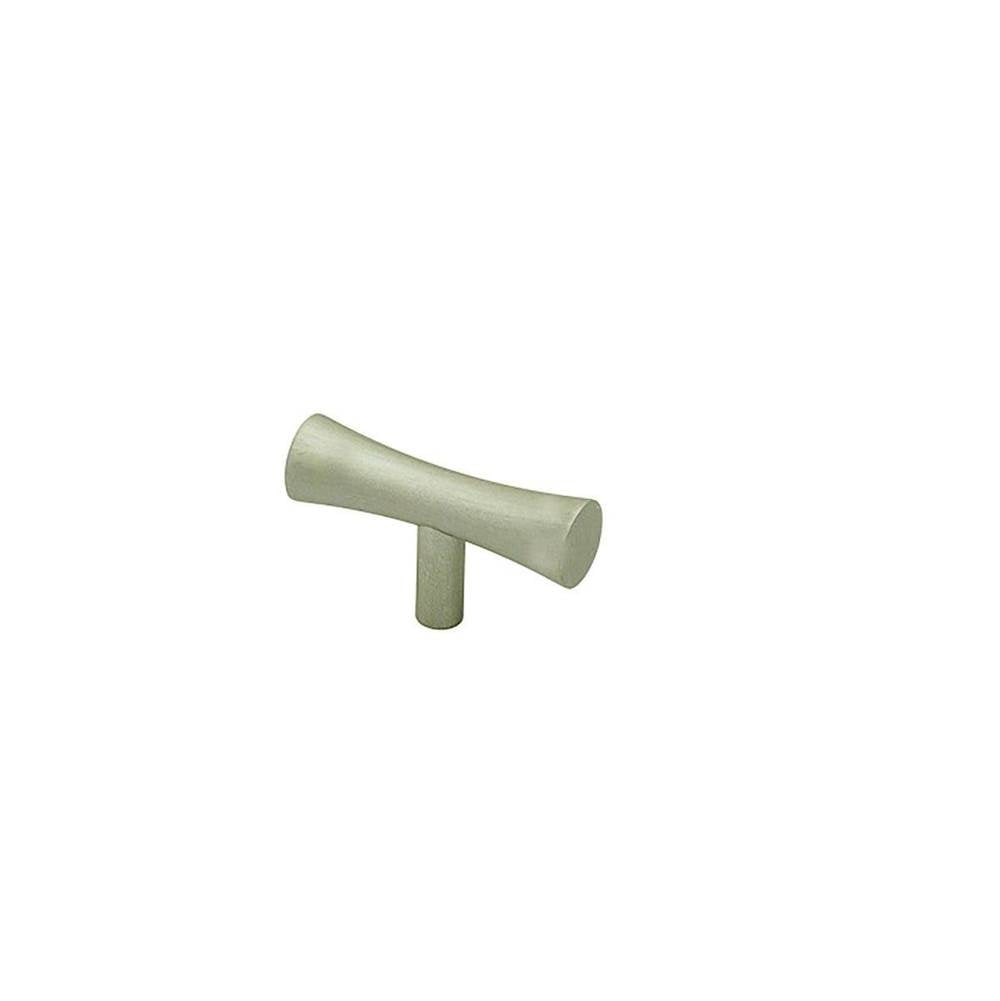 Colonial Bronze - 2'' overall, 0.625'' max diameter Hourglass, T Cabinet Knob with straight post hand finished in Satin Copper - Satin Copper