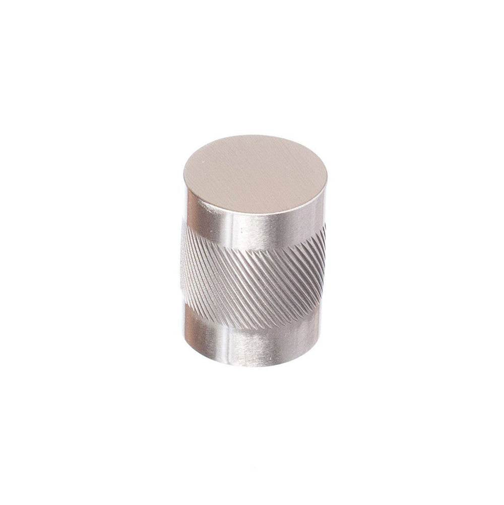 Colonial Bronze - 1'' diameter Round, single-knurled Cabinet Knob, Back-to-Back Shower Door Knob Kit hand finished in Nickel Stainless - Nickel Stainless