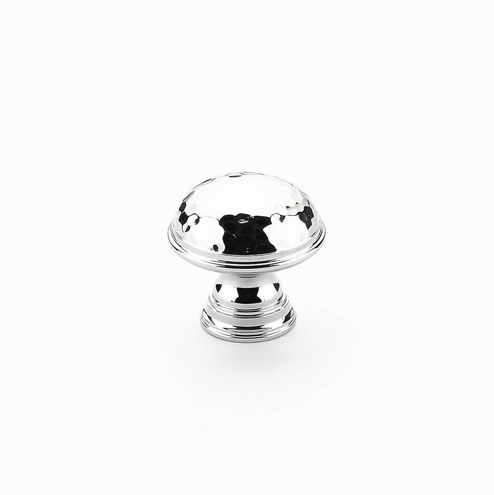 Colonial Bronze - 2'' overall, 0.5'' diameter Round, single-knurled T Cabinet Knob with rectangular post hand finished in Polished Chrome - Polished Chrome