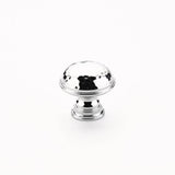 Colonial Bronze - 2'' overall, 0.5'' diameter Round, single-knurled T Cabinet Knob with rectangular post hand finished in Polished Chrome - Polished Chrome