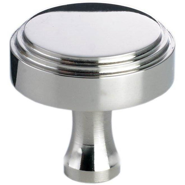 Colonial Bronze - 1.25'' diameter Round, stepped Cabinet Knob with flared post hand finished in Matte Dark Statuary Bronze - Matte Dark Statuary Bronze