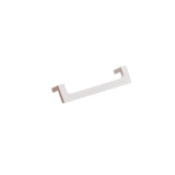 Colonial Bronze - 4'' center-to-center, 4.375'' overall, 0.375 x 0.25'' Rectangular, L-shaped Cabinet Pull with center cutout hand finished in Satin Copper - Satin Copper