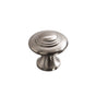 Colonial Bronze - 1.1875'' diameter Round, stepped Cabinet Knob, Back-to-Back Shower Door Knob Kit hand finished in Matte Satin Chrome - Matte Satin Chrome