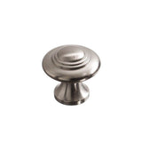 Colonial Bronze - 1.375'' diameter Round, stepped Cabinet Knob, Back-to-Back Shower Door Knob Kit hand finished in Matte Satin Brass - Matte Satin Brass