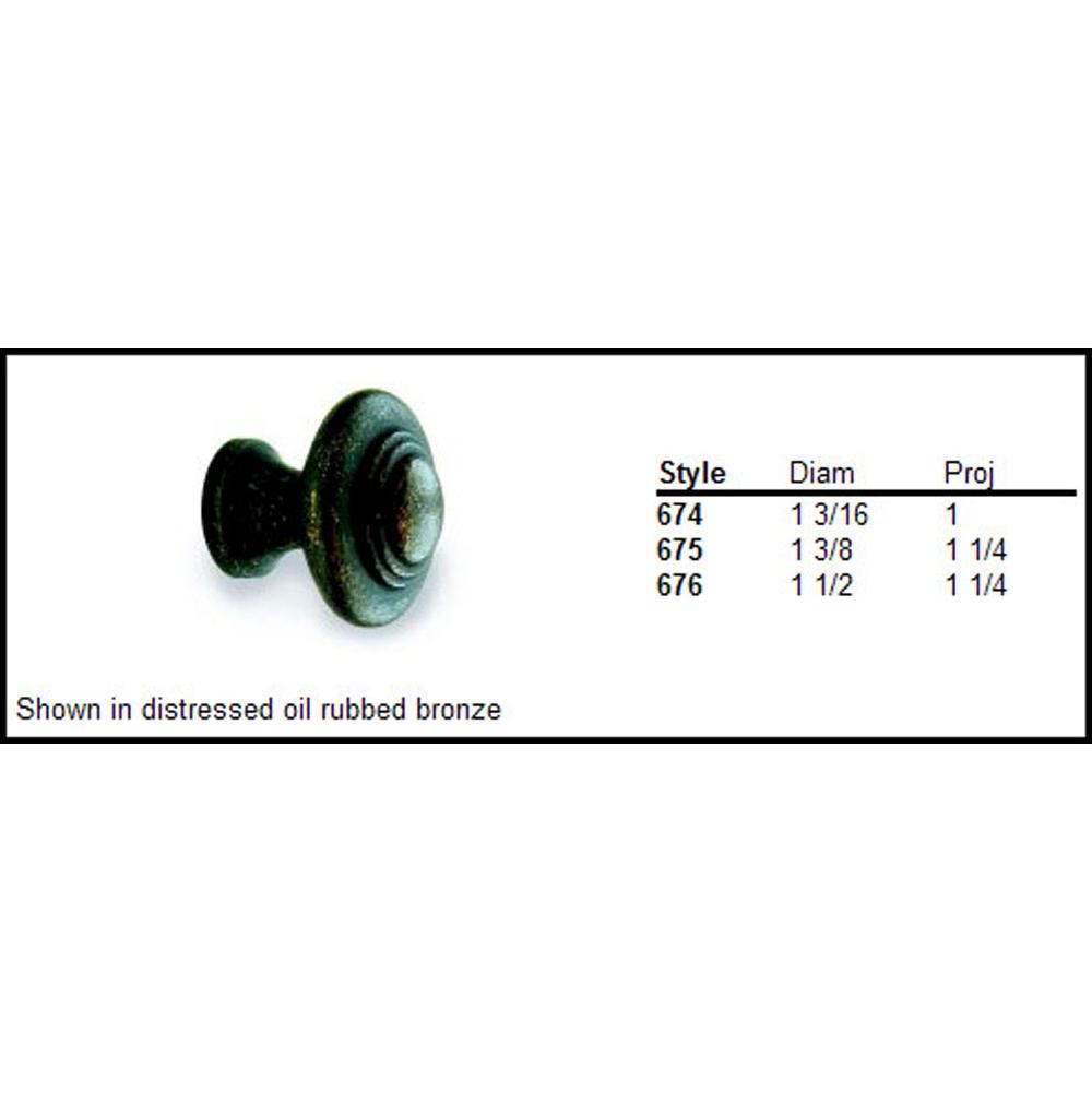 Colonial Bronze - 1.1875'' diameter Round, stepped Cabinet Knob, Back-to-Back Shower Door Knob Kit hand finished in Satin Copper - Satin Copper