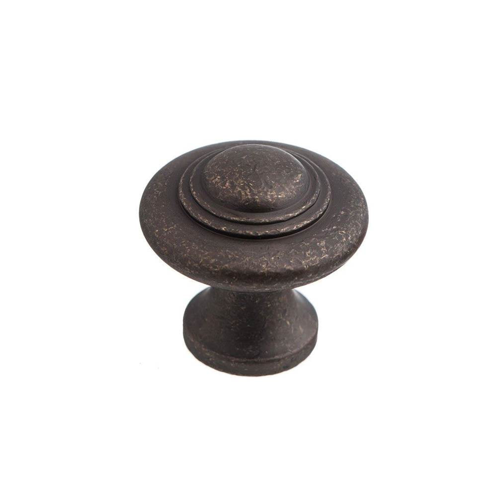 Colonial Bronze - 1.5'' diameter Round, stepped Cabinet Knob, Back-to-Back Shower Door Knob Kit hand finished in Polished Bronze - Polished Bronze